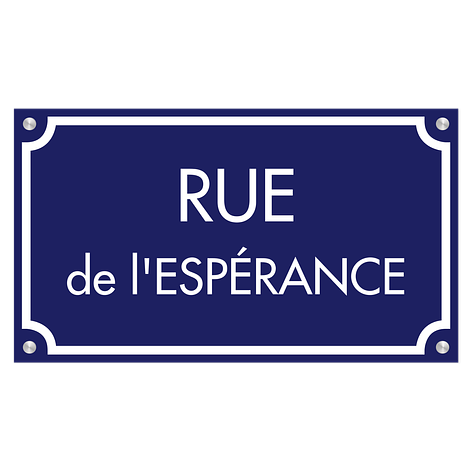 Plaque de rue personnalisée - 350x200 mm - Aluminium - Plaqueomatic.fr