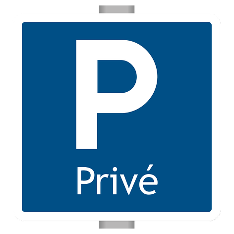 Panneau parking privé - Aluminium - 350x350 mm - Plaqueomatic.fr