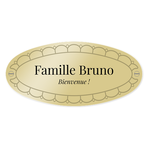 Plaque laiton - Plaque laiton à personnaliser - 165x78 mm - Sur mesure - Vis - Plaqueomatic.fr