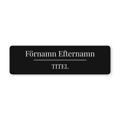 Namnbricka - Egen design - 70x20mm - Skyltmax.se