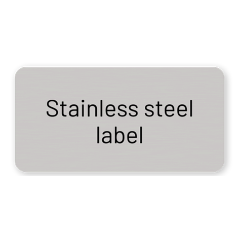 Stainless steel labels - 60x30 mm - Signomatic.co.uk