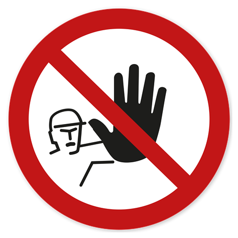 Prohibition signs - 100x100mm - Vinyl - Signomatic.co.uk