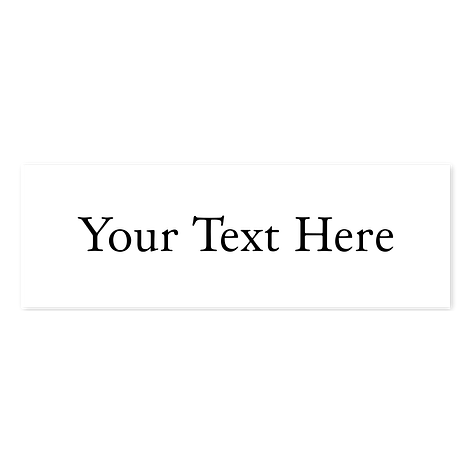 Custom magnetic signs - White/black - 150x50 mm - Signomatic.co.uk