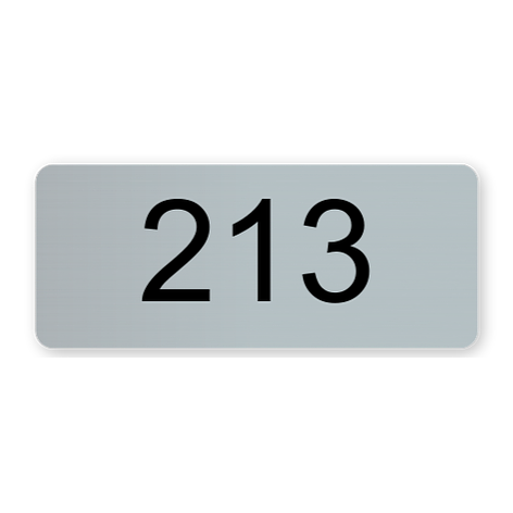 Apartment numbers - Plastic engrave - 60x25 mm - Signomatic.co.uk