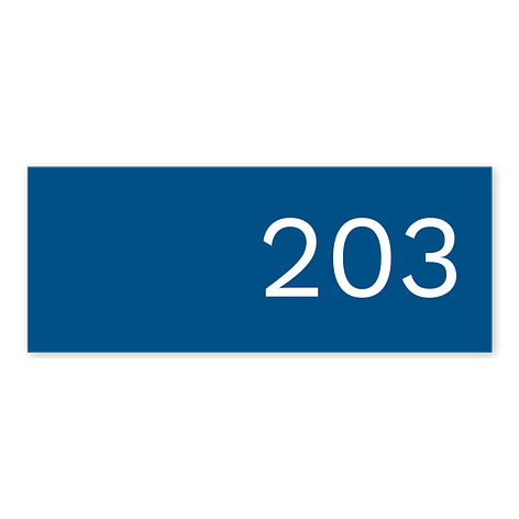 Apartment door number signs - Personalised - 100x40 mm - Signomatic.co.uk