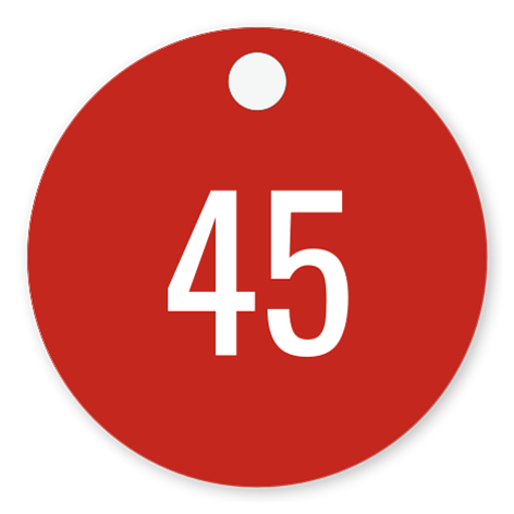 Plastic round numbered tags - Signomatic.co.uk