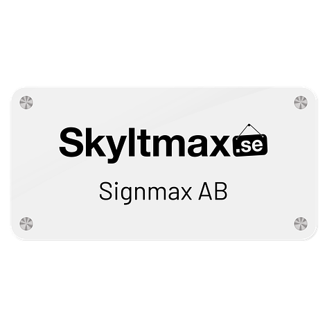 Fasadskyltar - Egen design - 300x150mm - Skyltmax.se