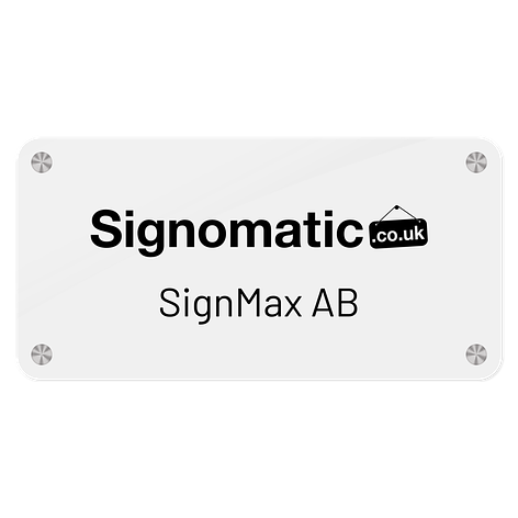 Custom Façade signs - 300x150mm - Acrylic - Signomatic.co.uk