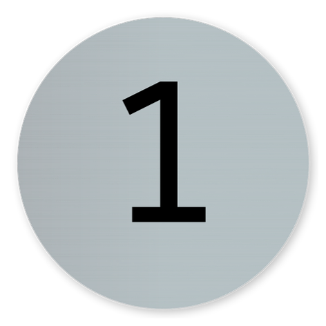 Hotel door numbers - 40x40 mm - Plastic - Signomatic.co.uk