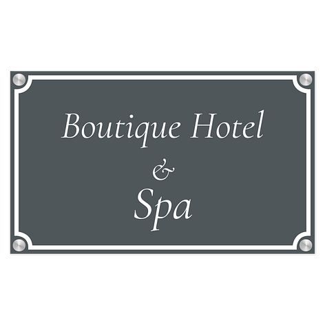 Panneau hôtel personnalisé - 250x150mm - Plaqueomatic.fr