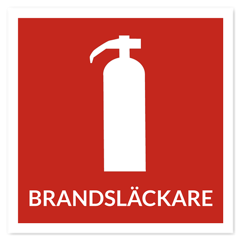 Beställ brandskyltar - 100x100mm - Skyltmax.se