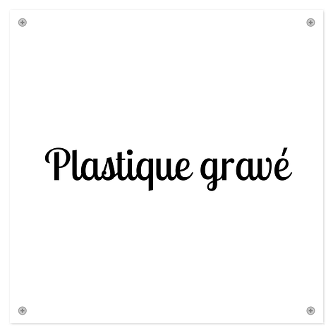 Plaque de maison en plastique gravée - 200x200 mm - Plaqueomatic.fr
