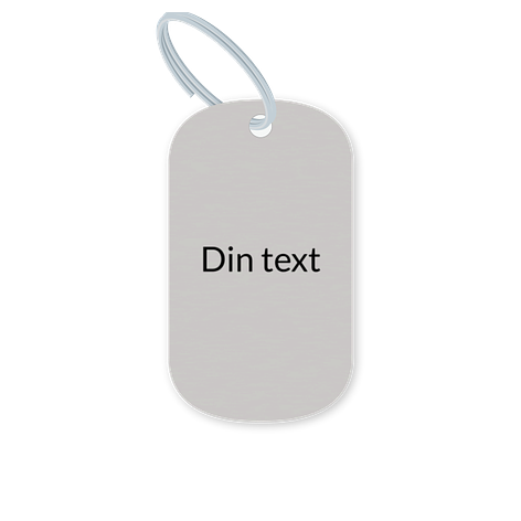 Rostfri skylt - 28x49 mm - Egen design - Skyltmax.se