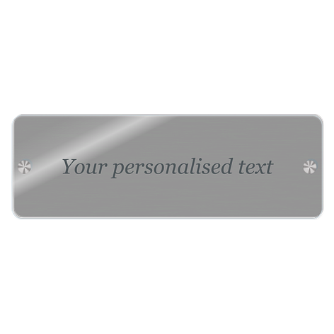 Acrylic & Aluminium sign - Personalised - 300x100 mm - Signomatic.co.uk
