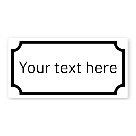 Doorbell nameplate - 0.8mm depth - Personalised - 60x30mm - Signomatic.co.uk