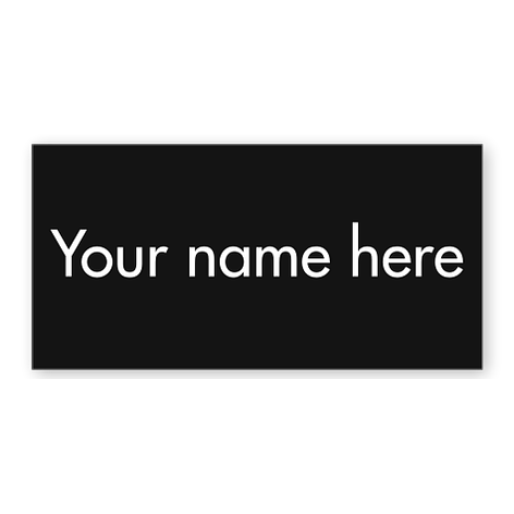 Doorbell nameplate - 0.8mm depth - Personalised - 60x30mm - Signomatic.co.uk