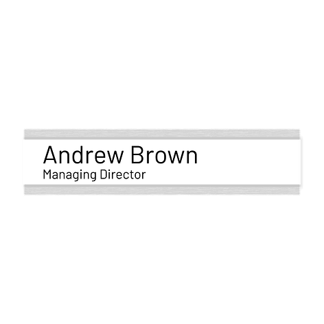 Personalised Door Sign - Door Sign Holder - Engraved plastic - Signomatic.co.uk