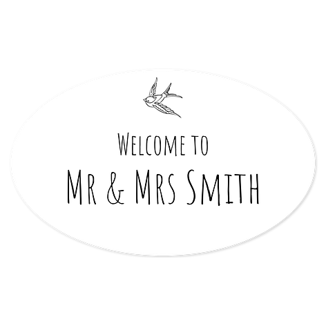 Door Signs - Personalised - Black/White - Plastic - Signomatic.co.uk