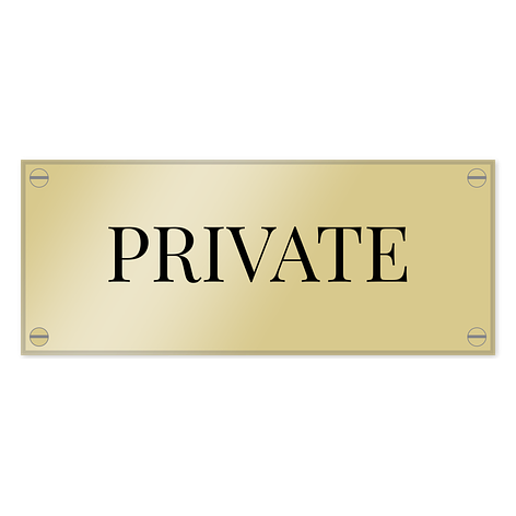 Door Signage - Personalised - Brass - Gold - 104x60mm - Signomatic.co.uk