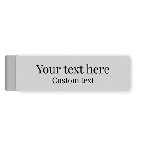 Custom Name badge - 80x25 mm - Etched Aluminium - Signomatic.co.uk