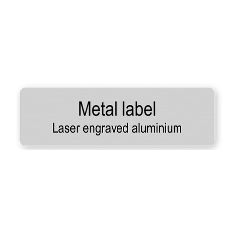 Etched aluminium label plates - Anodised - 60x18 mm - Custom labels online - Signomatic.co.uk
