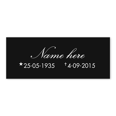 Memorial sign - 100x40mm - Signomatic.co.uk