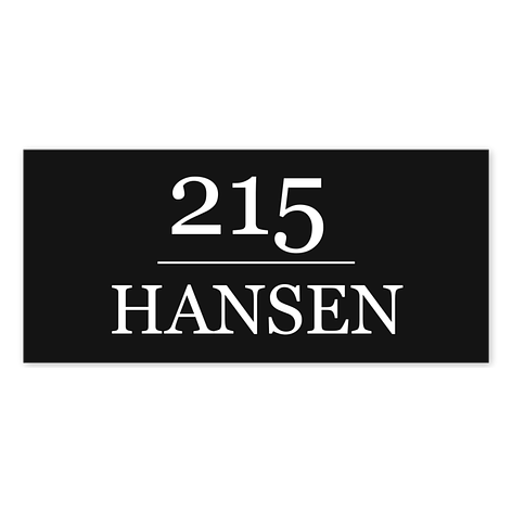 Selvklebende dørskilt - Gravert plast -120x55 mm - Teip - Skiltmax.no