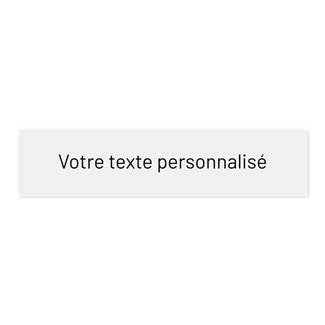 Autocollant transparent personnalisé - Vinyle - 150x35 mm - Plaqueomatic.fr
