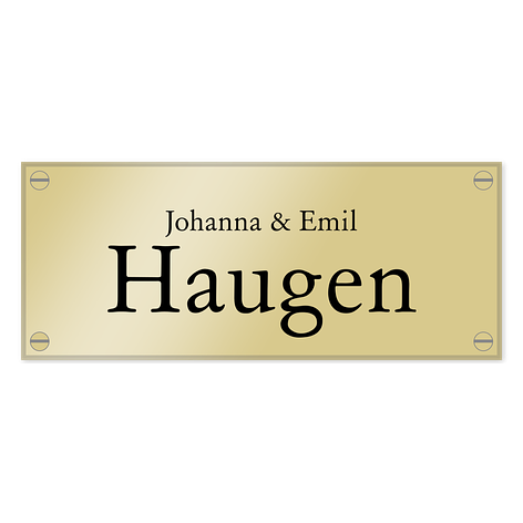 Dørskilt med navn - 170x70mm - Skiltmax.no