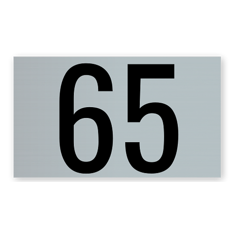 Etiquette gravée boîte aux lettres - Plaque gravée sur mesure - 60x35 mm - Argent/Noir - Adésif - Plaqueomatic.fr