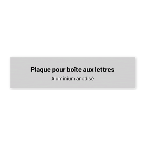 Boîte aux lettres aluminium - Anodisé - 100x25 mm - Plaqueomatic.fr