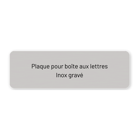 Plaque de boîte aux lettres inox - 80x25 mm - Plaqueomatic.fr