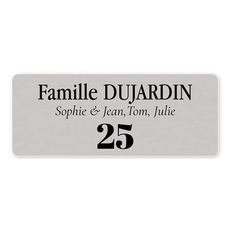 Plaque en inox gravée au laser - 100x40 mm - Plaqueomatic.fr