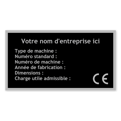 Etiquette industrielle - Vinyle - 110x60 mm - Plaqueomatic.fr