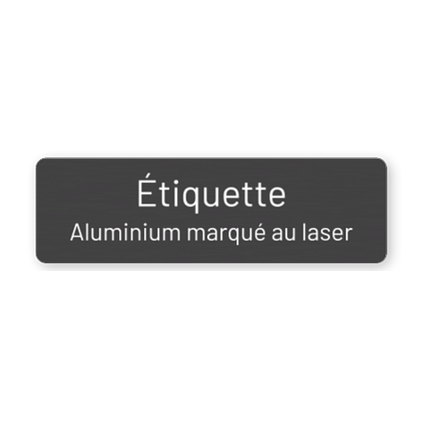 Étiquette gravure laser - Aluminium anodisé - 60x18 mm - Plaqueomatic.fr
