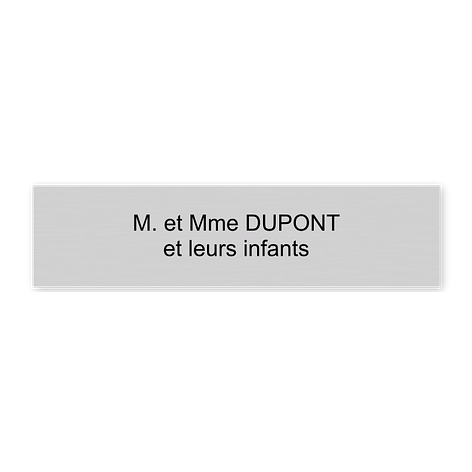 Plaque pour boîte aux lettres en aluminium anodisé - Plaqueomatic.fr