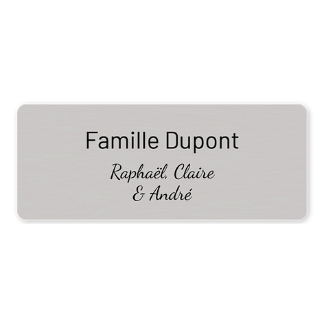 Plaque pour boîte aux lettres en inox - Sur mesure - Plaqueomatic.fr