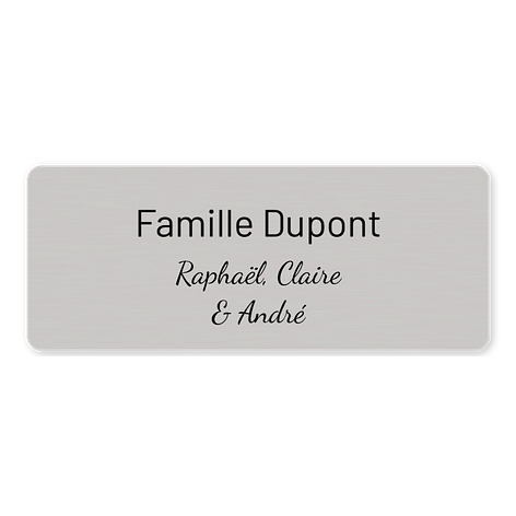 Plaque pour boîte aux lettres en inox - Sur mesure - Plaqueomatic.fr