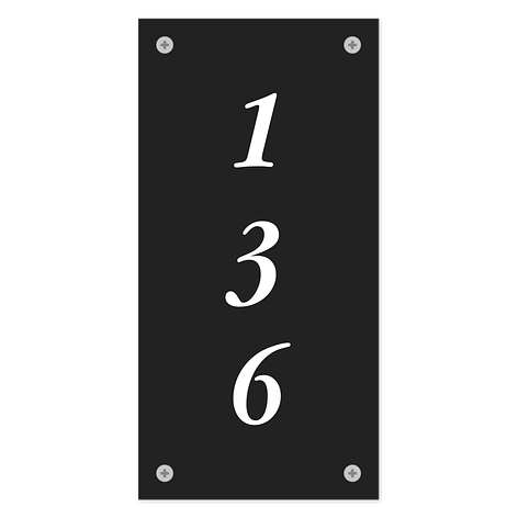 Plaques de numéros de rue personnalisées - 100x200 mm - Plaqueomatic.fr