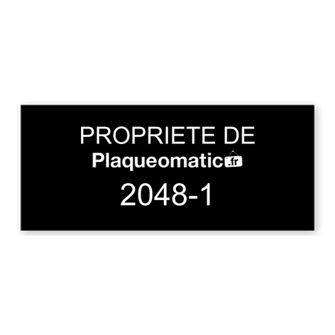 Plaque identification en aluminium laqué - 70x30 mm - Plaqueomatic.fr