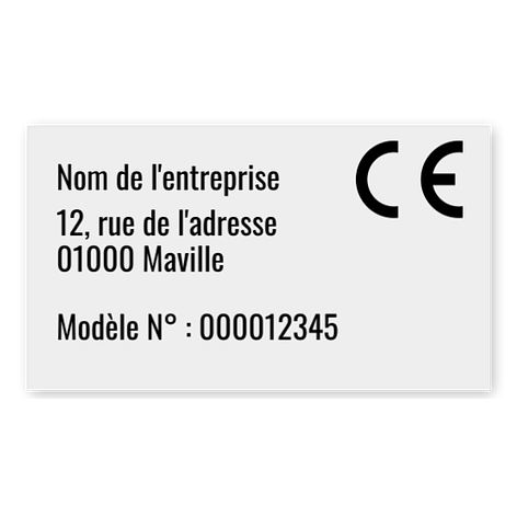 Plaque identification en aluminium laqué - 70x40 mm - Plaqueomatic.fr