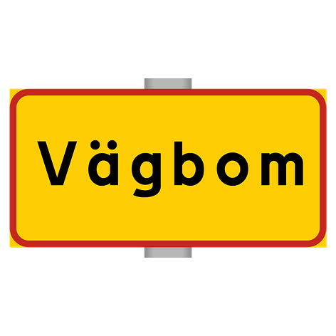 Privat väg skylt - Vägbom - Aluminium - 400x200 mm - Skyltmax.se