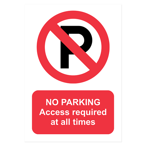 Personalised private parking signs - Red/white - Signomatic.co.uk