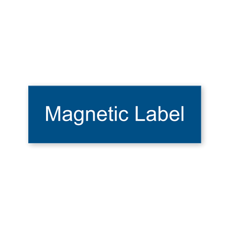 Magnetic Sign - 30x10 mm - Blue/white - Signomatic.co.uk