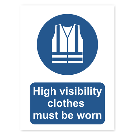 Mandatory sign - Vinyl - 75x100 mm- Signomatic.co.uk