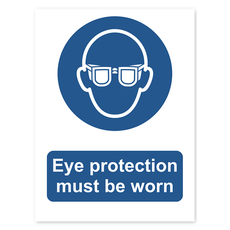 Mandatory sign - Vinyl - 75x100 mm- Signomatic.co.uk