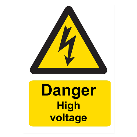 Warning Signs - High voltage - 210x297 mm - Signomatic.co.uk