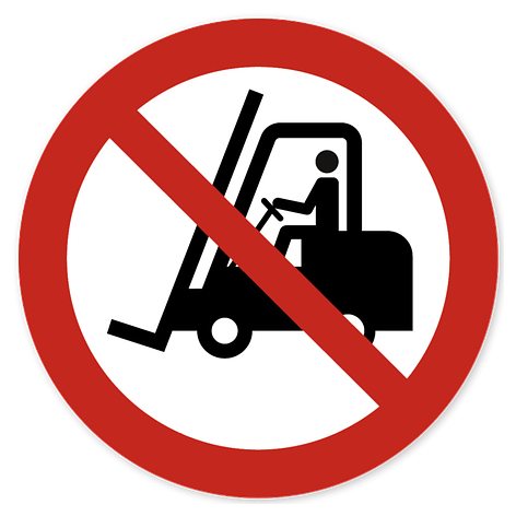 Prohibition Sign - Vinyl - 100x100 mm - Signomatic.co.uk