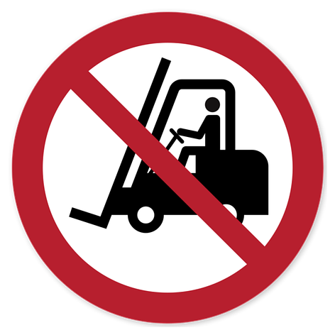 Prohibition Sign - Vinyl - 100x100 mm - Signomatic.co.uk
