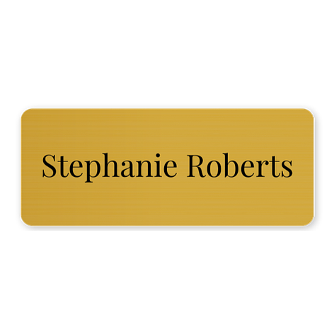 Name Badge - 75x30 mm - Engraved Plastic - Signomatic.co.uk